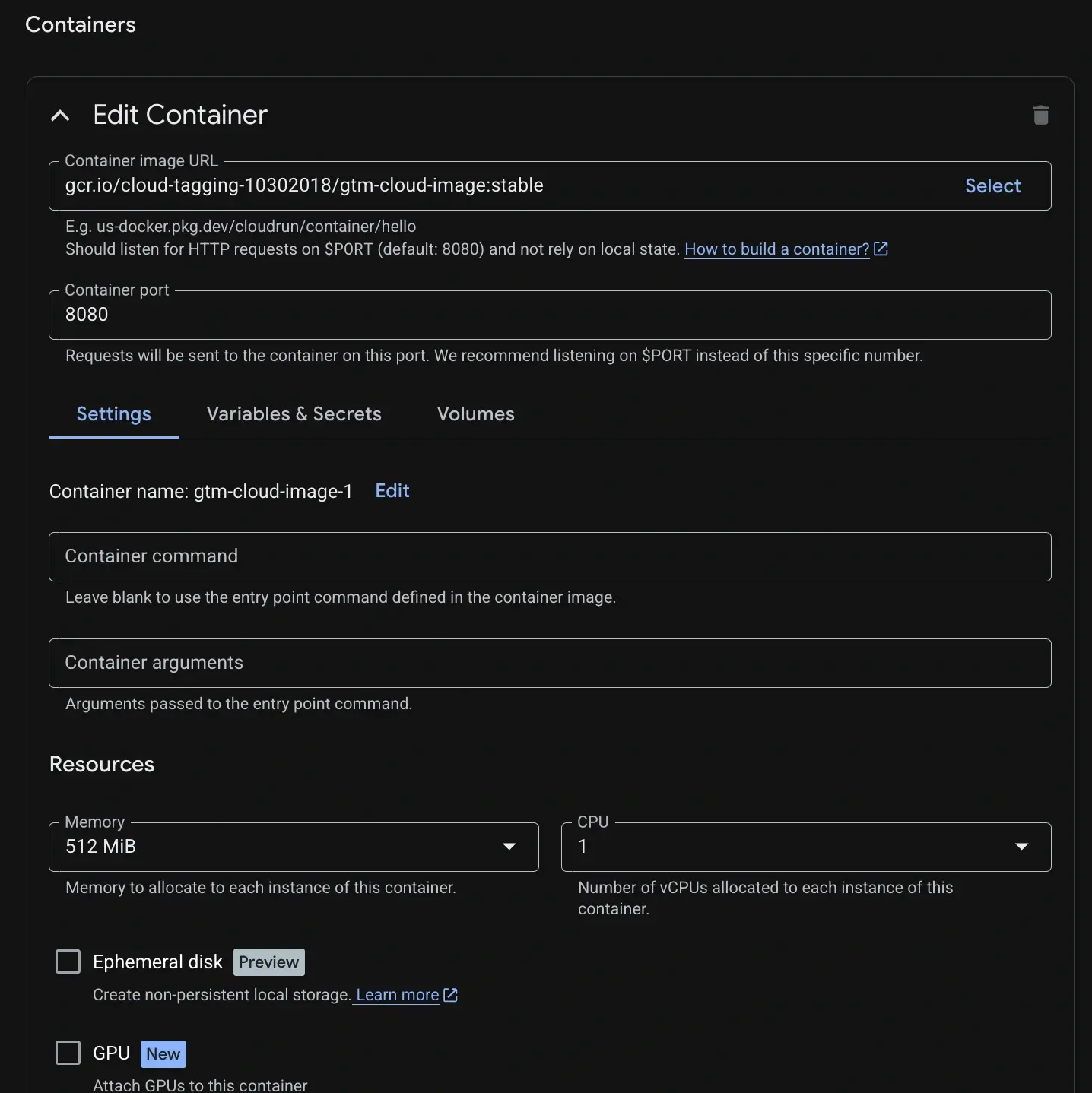 Configuring the Tag Manager container