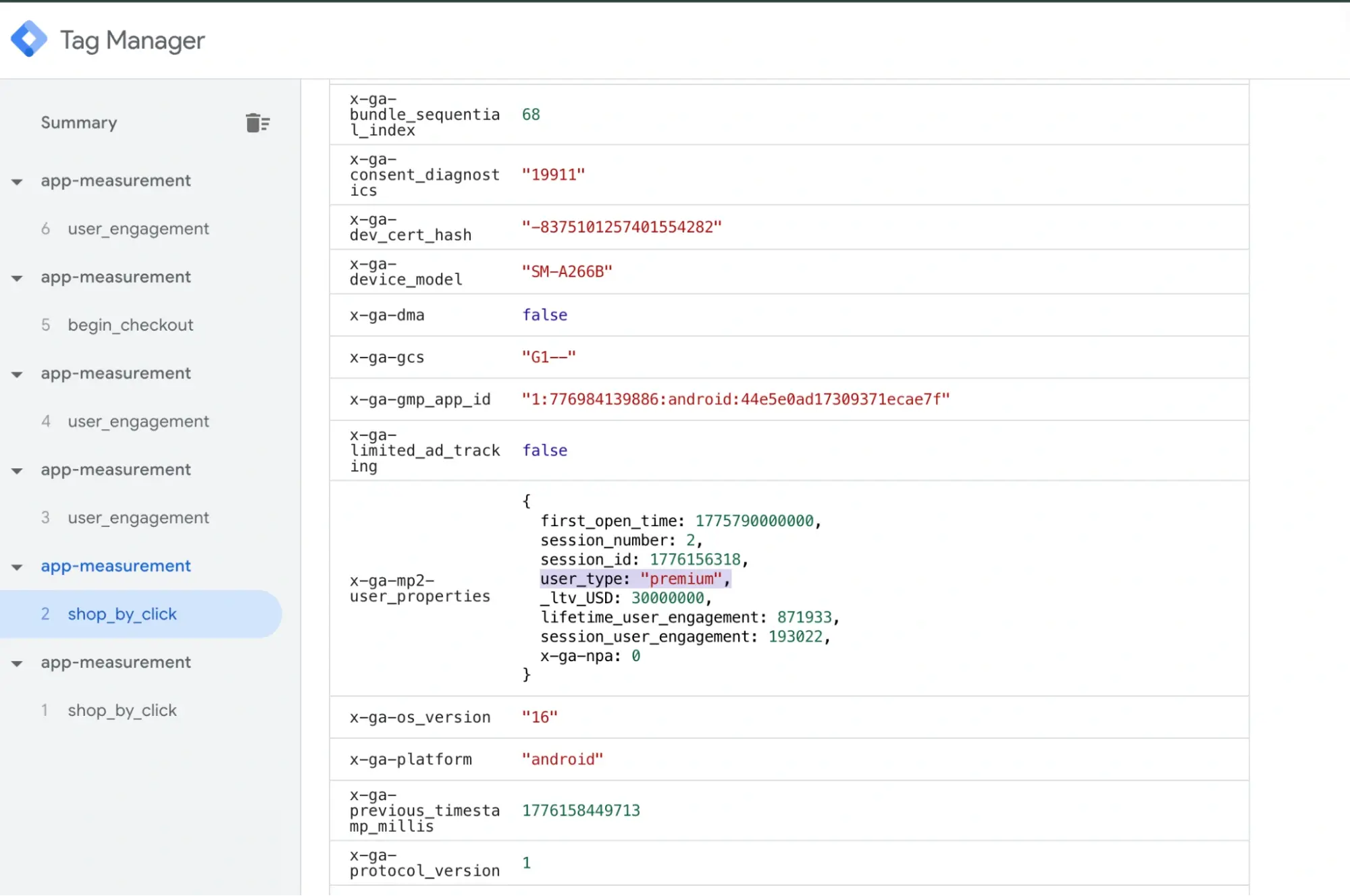Configuring the Tag Manager container